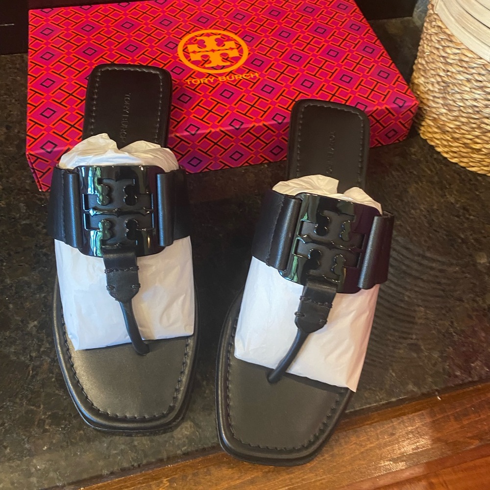 Tory Burch Black Slide Sandals